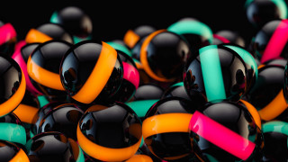 Colorful balls pile cinema4d photorealism - a pile together free wallpaper