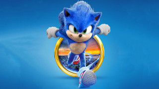 Sonic tennis blue background gold - a gold frame free wallpaper