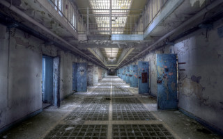 Long hallway jail cell architecture - a long hallway free wallpaper for desktop