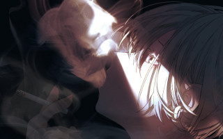 Man woman kissing smokestack aya - a cigarette free wallpaper for desktop