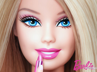 Barbie pink lip blonde hair - lifelike free wallpaper
