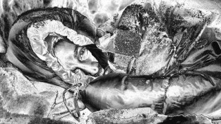 Man hat jacket horse head - a charcoal drawing free wallpaper