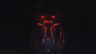Glowing animal face cyberpunk night - redshift free wallpaper