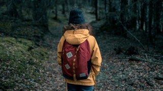 Person backpack woods trail liminal - a trail free wallpaper for desktop