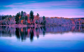 Lake forest purple sky city - a lake free wallpaper