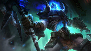 Demon warrior glowing sword armor - a character free wallpaper