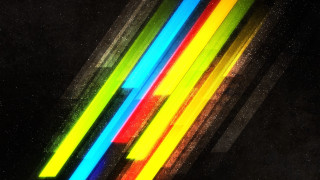 Multicolored sticks neon holography 3d - a white border free wallpaper