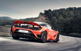 Car trees road clouds futurism - the background and a sky background free wallpaper for desktop