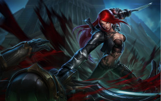 Katarina redhair sword demon armor - a demon like creature free wallpaper