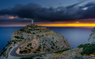 Lighthouse hill road sunset cloudy - arthur b. carles free wallpaper for desktop