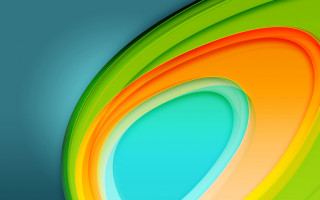 Colorful abstract curved background blue - a green center free wallpaper for desktop