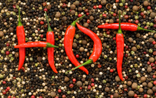 Red peppers dirt seeds christmas - top of a pile free wallpaper