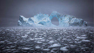 Iceberg ocean dark sky ice - arie smit free wallpaper