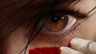 Woman toothbrush blood eye closeup - a toothbrush free wallpaper for desktop