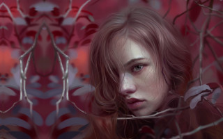 Red haired woman fantasy digital - charlie bowater free wallpaper
