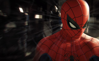 Spiderman red suit black mask - a black mask free wallpaper