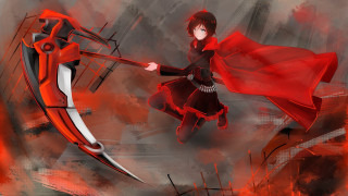 Red dress sword smoke gothic - design free wallpaper