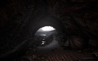 Cave light end darkness journey - a dark cave free wallpaper