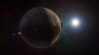 Planet star aurora milkyway space - a bright light in the background free wallpaper