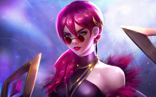 Purple sword woman fan qi - a purple outfit free wallpaper