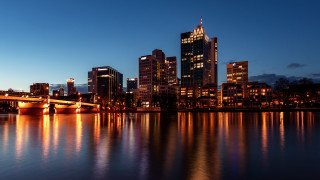 City skyline night bridge water 10 - adriaen isenbrant free wallpaper