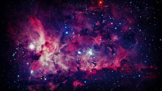 Purple blue space stars cluster - a large cluster of stars free wallpaper