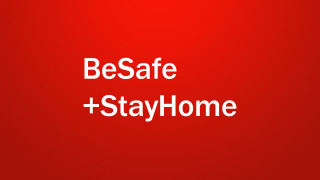 Be safe stay home red - david begbie free wallpaper