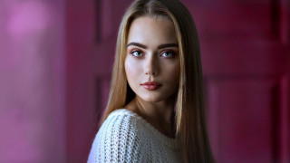 Elina karimova pink room portrait - a pink wall free wallpaper