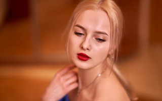 Elina karimova red lipstick necklace - neoclassicism free wallpaper for desktop