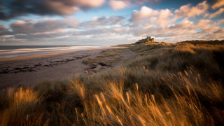 Beach house grassy hill water - andrew geddes free wallpaper