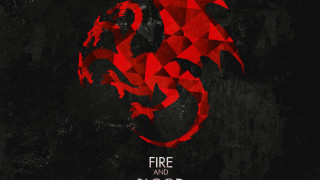 Red dragon fire blood black - white letter free wallpaper
