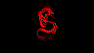 Red dragon black background red 3 - dragon art free wallpaper