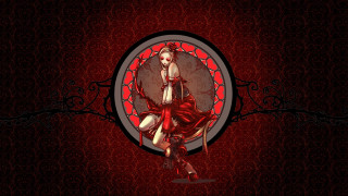 Gothic dancer red background black - a circle free wallpaper for desktop