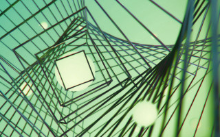 Green blue abstract cube square - c4d free wallpaper for desktop