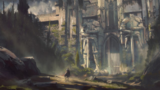 Horseman hillside city forest statue - hillside free wallpaper for desktop