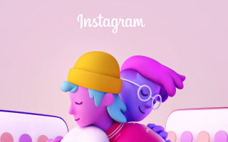 Hugging couple pink background screenshot - surreal design free wallpaper for desktop