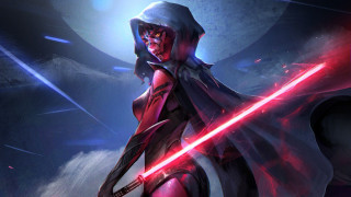 Star wars woman energysaber glowing - outfit holding free wallpaper