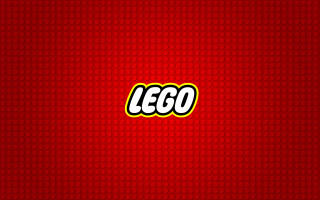 Red background lego side yellow - minimalist free wallpaper