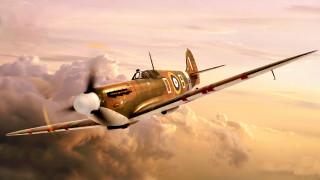 Small airplane cloudy sky person - a small airplane free wallpaper