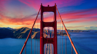Golden gate sunset matte beach - the golden gate bridge free wallpaper
