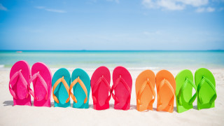 Flipflops beach ocean summer sky - top of a beach next free wallpaper for desktop