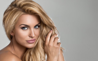 Blonde woman blue eyes ring - anna katharina block free wallpaper