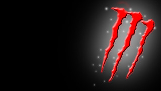 Red monster logo black background - effect free wallpaper