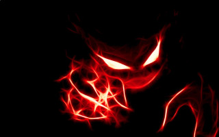 Demon face glowing eyes red - a red glow free wallpaper