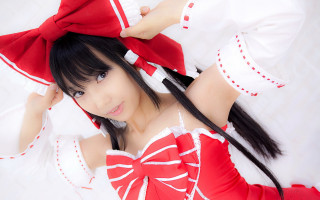 Ayako rokkaku cosplay red white - cosplay free wallpaper for desktop