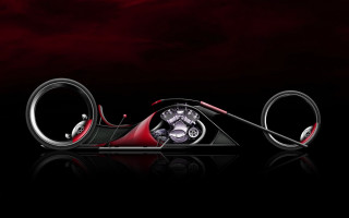 Futuristic motorcycle red black interior - interior free wallpaper for desktop