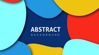 Blue yellow red abstract background - a white text free wallpaper for desktop