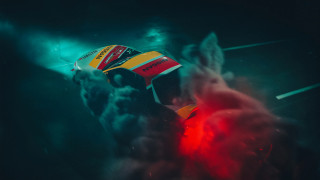 Car redlight night smoke 3D - the dark night time free wallpaper