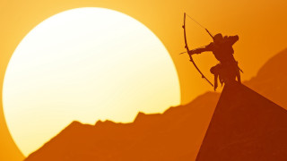 Mountain sunset archer silhouette orange - filip hodas free wallpaper for desktop