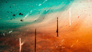 Abstract astronaut fireworks moon stars - abstract brush stroke free wallpaper